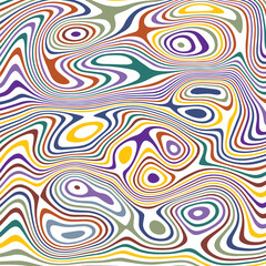 ABSTRACT ILLUSTRATION MARBLED TEXTURE LIQUIFY PSYCHEDELIC PASTEL SOFT COLORFUL DESIGN. OPTICAL ILLUSION BACKGROUND VECTOR DESIGN