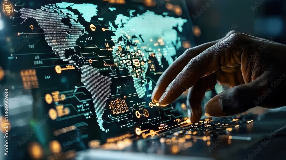 Leinwandbilder connecting supply chain standards through a holographic blockchain network innovations in technology