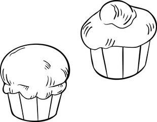 Fresh whole brioche French buns black white vector illustration. Milk bread roll hand drawn monochrome sketch. Butter bun, challah roll painted linear for design signage, wrapping paper, packaging.