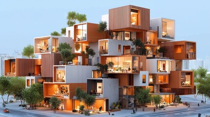 Innovative urban housing solutions resilient designs using recycled materials in urban environments for sustainable living