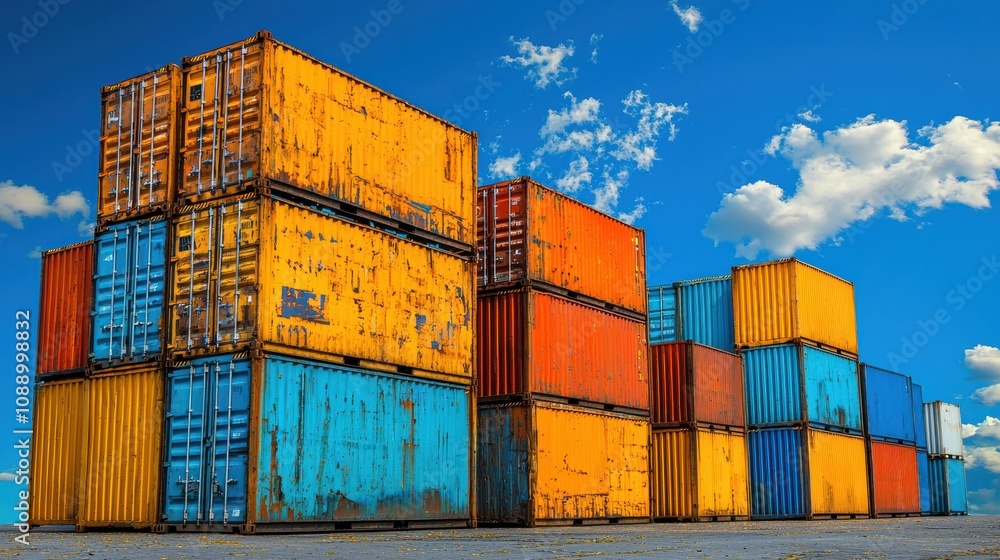 Poster enhancing shipping containers with iot devices a smart solution for global logistics and supply chai