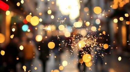 Upscale Christmas shopping scene shoppers exploring exclusive discounts on winter fashion