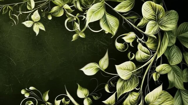 Fresh Spring Leaf and Flower Pattern Vector Illustration for Nature Inspired Art and Design