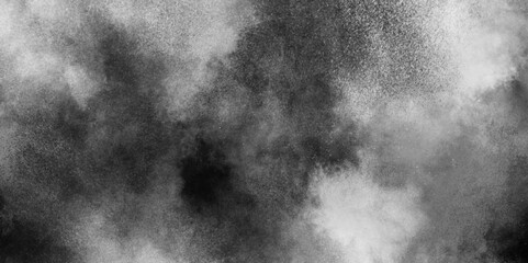 abstract Gray grunge background on watercolor paper texture, Surface with abstract watercolor paint, abstract powder water spray on black  and white background.