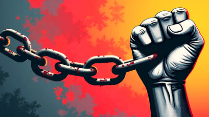 International Human Rights Day The concept of freedom of speech. Classic revolution composition