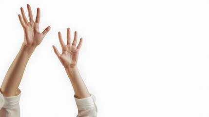 hands of teacher or business lady working on new project with a white accent, cinematic, png