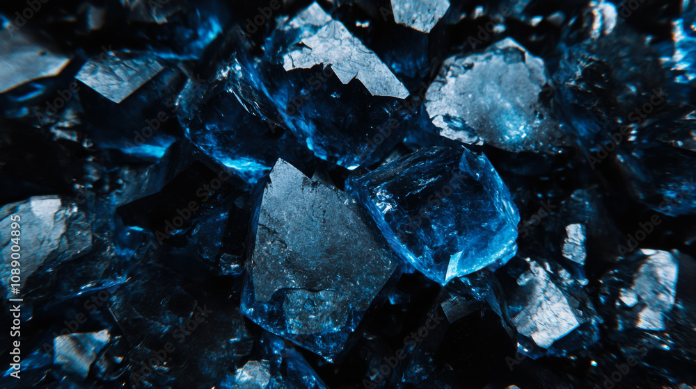 Aufkleber captivating splashes of clear blue water creating dynamic forms against a dark background during a s