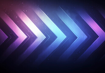 A colorful image of a blue and purple arrow with white stripes