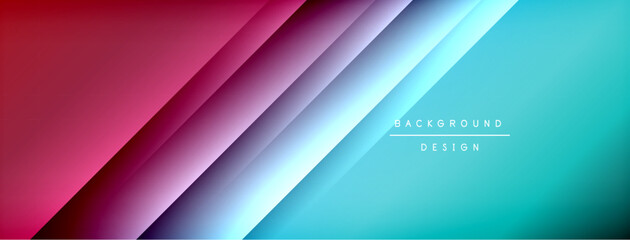Colorful gradient with lines made of shadow and light. Creative background