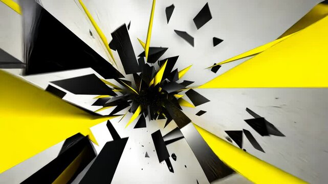 Yellow 3D Arrow Sign Flag Icon Vector Illustration for Business Direction Warning Symbol Web Design