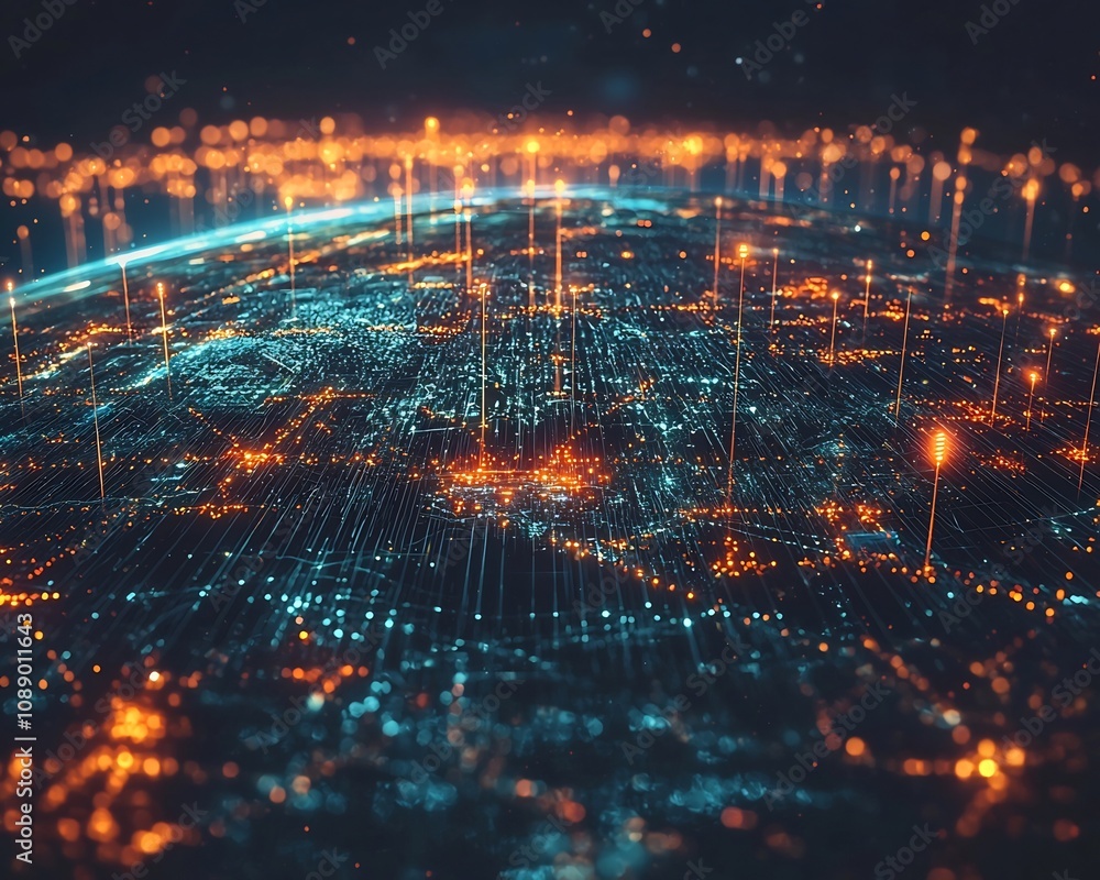 Poster vast quantum computing network powering global data exchange