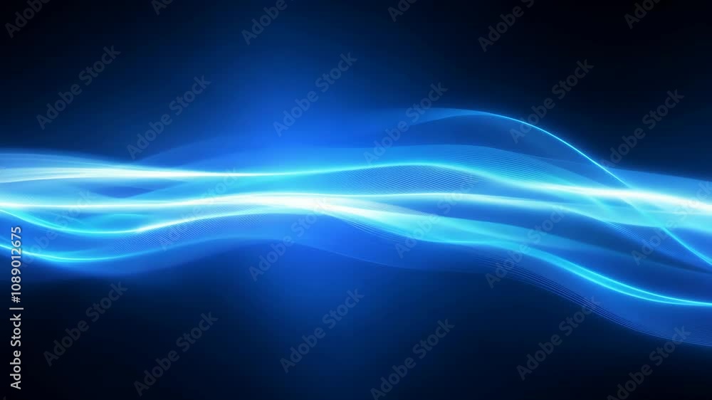 Canvas Prints abstract blue light waves create visual energy