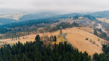 Eliska Observation Tower, Wooden Observation Tower in the Eastern Giant Mountains, Czechia