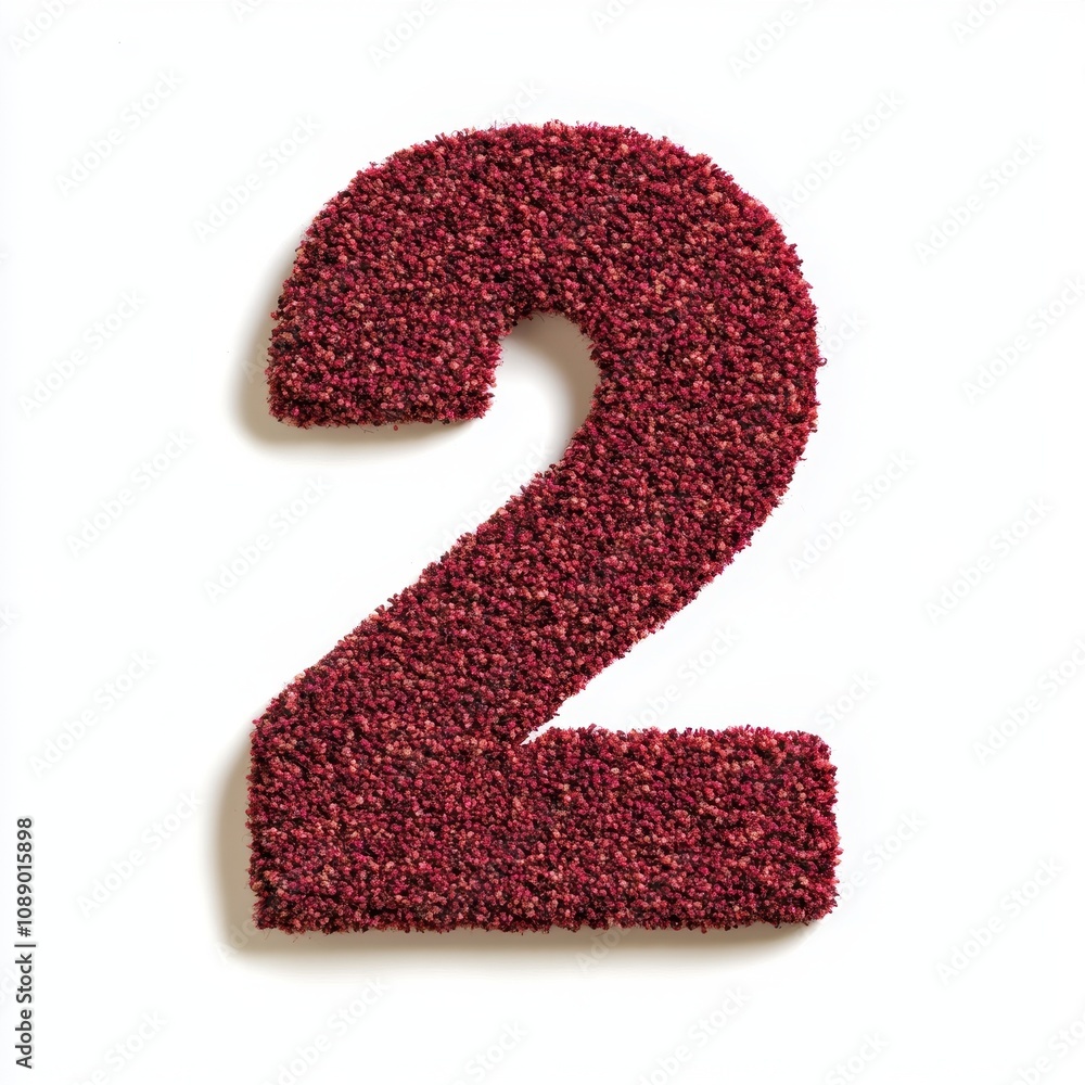 Poster a textured representation of the number 