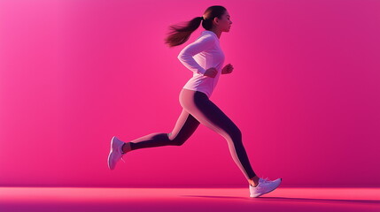 女性がランニングしている画像