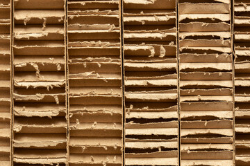Corrugated cardboard lengths background backdrop. Cardboard packaging for business and industrial use, biodegradable and environmentally friendly.