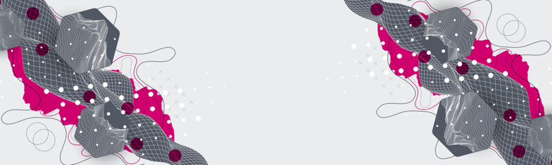 Abstract art background. Modern science or technology art elements. Surface illustration. Hand made vector.