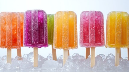 Colorful Popsicles on Ice