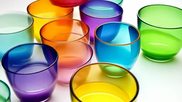 Colorful Geometric Circle Pattern Illustration in Blue and Yellow Vector Design