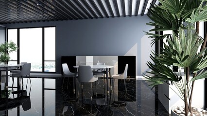 office pantry area 3d render interior design