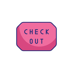 Checkout button vector icon