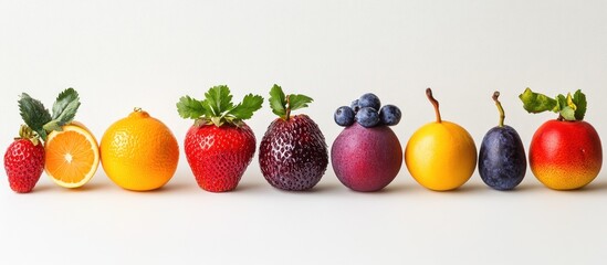Rainbow of Fruits in a Row