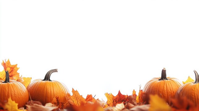 Fall theme greeting card template design with pumpkin.