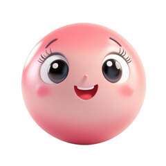 Fototapeta premium A cheerful, cartoonish character with big eyes and a joyful expression., isolated on a transparent background.