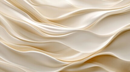 Fototapeta premium Abstract fluid shapes flowing across the background, bold and saturated colors moving from Sand to Taupe, 3D effect