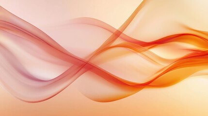 Obraz premium Abstract fluid shapes flowing across the background, bold and saturated colors moving from Sunset Orange to Dusty Pink, 3D effect