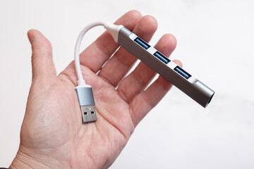 Port Multi Splitter Adapter USB hub for connecting additional equipment to laptop. Additional USB...