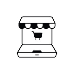 Online Storefront vector icon