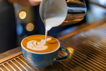 Kaffee mit Milchmuster