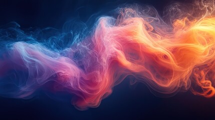 Obraz premium Abstract Colorful Smoke Swirling Energy Dynamic Background