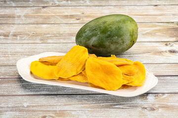 Dry sweet yellow mango snack