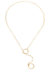 Long necklace isolated on white