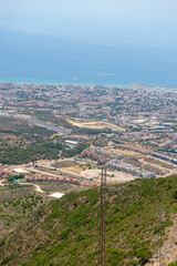 Panoramic View of Benalmádena Hills and Mediterranean Coastline in Málaga