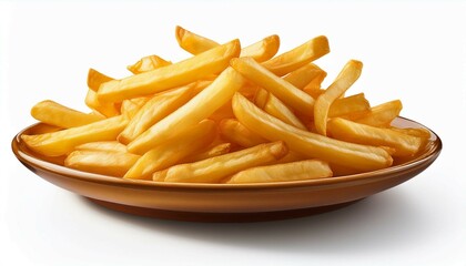 french fries on white background