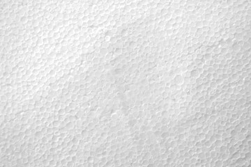 Texture of High magnification white styrofoam foam block smooth surface