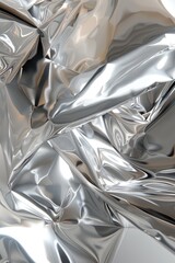 Abstract background with silver satin, luxury fabric, and silk texture perfect for festive, holiday, celebratory visuals.