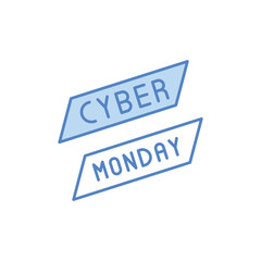 Cyber Monday Banner vector icon