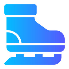 ski boots gradient icon