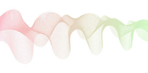 Abstract multicolor gradient wave lines vector background, twisted curve lines and blend effect, frequency sound wave lines, 3d contour line patterned background illustration.	
