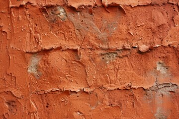 Fototapeta premium Old ancient orange plaster wall. Detailed photo textured background