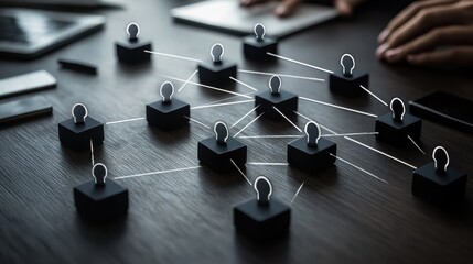 Strategic team meeting on global connections virtual office business discussion professional environment collaborative viewpoint team management concepts