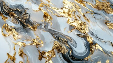 Luxury metallic gold and silver abstract pattern digital art modern design home decor elegant aesthetic
