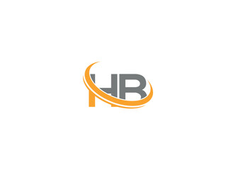 HB logo design with vector icon template