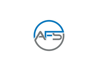 Letter AFS logo design with vector icon template