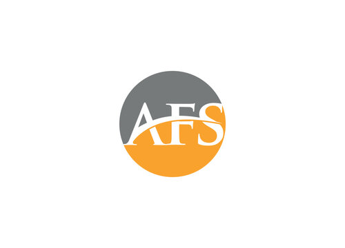 Letter AFS logo design with vector icon template