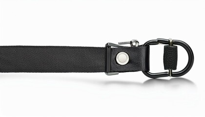 black leather belt isolated